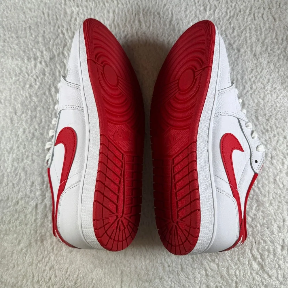 Nike Air Jordan 1 Retro OG Low University Red Size 10.5 White/Red VERY CLEAN